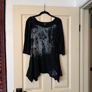 Katina Marie print top, Med